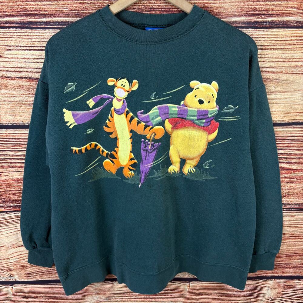 Vintage 1990s Winnie the Pooh & Tigger Disney Cartoon Crewneck